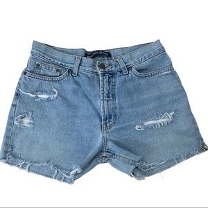 Nautica custom cut distressed shorts